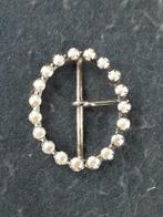 Boucle de ceinture ovale 53 x 43 mm avec 19 perles blanches, Hobby & Loisirs créatifs, Couture & Fournitures, Enlèvement ou Envoi