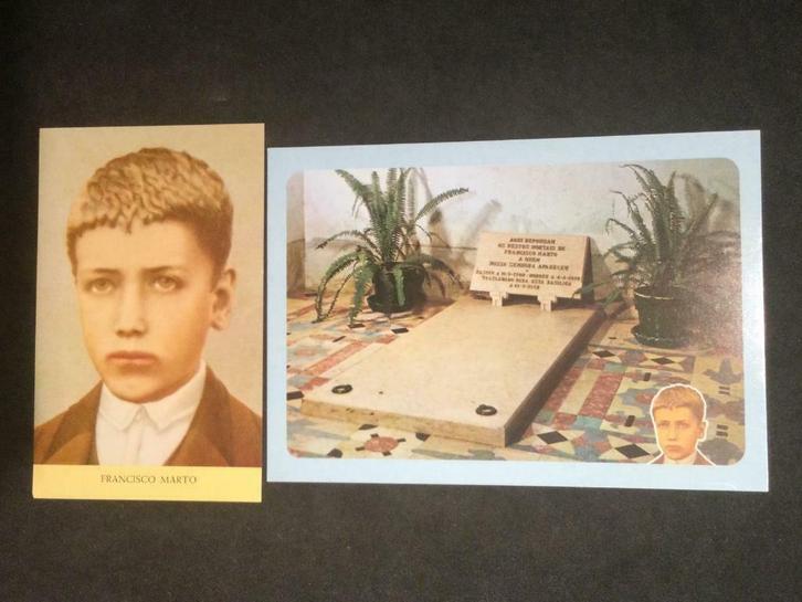 Heiligen JACINTA en FRANCISCO MARTO - Fatima, Verzamelen, Bidprentjes en Rouwkaarten, Bidprentje, Ophalen of Verzenden