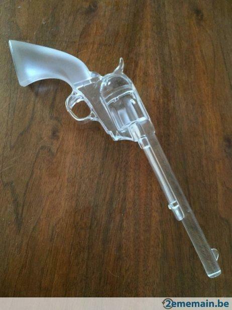 rare Revolver Colt PeaceMaker en Cristal 24% Pb, Antiquités & Art, Antiquités | Verre & Cristal