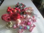 rode kerstballen met allerlei, Diversen, Kerst, Gebruikt, Ophalen of Verzenden