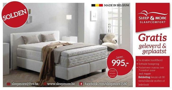 PROMO ACTIE BOXSPRING, Huis en Inrichting, Slaapkamer | Boxsprings, Nieuw, Ophalen of Verzenden