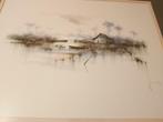 Stijlvol kunstwerk tekening schilderij in kader GETEKEND, Antiek en Kunst, Kunst | Tekeningen en Fotografie, Ophalen