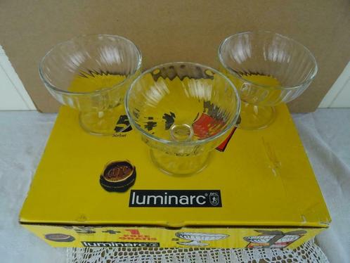 Luminarc ijscoupe Luminarc Ijscoupes Sorbet 3x nieuw in doos, Huis en Inrichting, Keuken | Servies, Nieuw, Overige typen, Overige stijlen