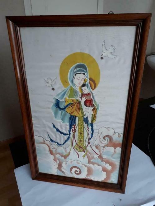 Cadre religieux de Marie et de Jésus, Antiquités & Art, Art | Dessins & Photographie, Enlèvement ou Envoi