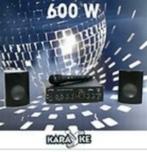 600W Karaoke-Set / Amplifier / Versterker 2x Boxen & Mic.!, Audio, Enlèvement ou Envoi, Neuf