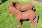 PATINA GIETIJZEREN TREKPAARDEN, Tuin en Terras, Ophalen, Gebruikt, Overige materialen, Dierenbeeld