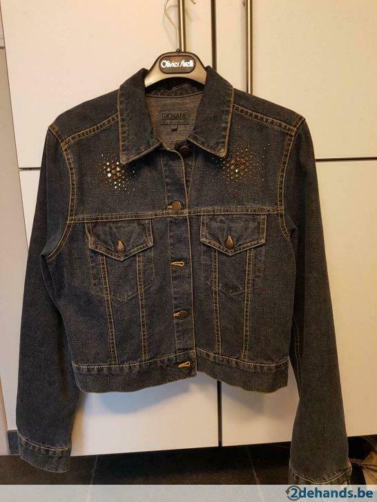 jeans jasje Giovane, Kleding | Dames, Jassen | Winter, Nieuw, Maat 38/40 (M), Blauw, Ophalen of Verzenden
