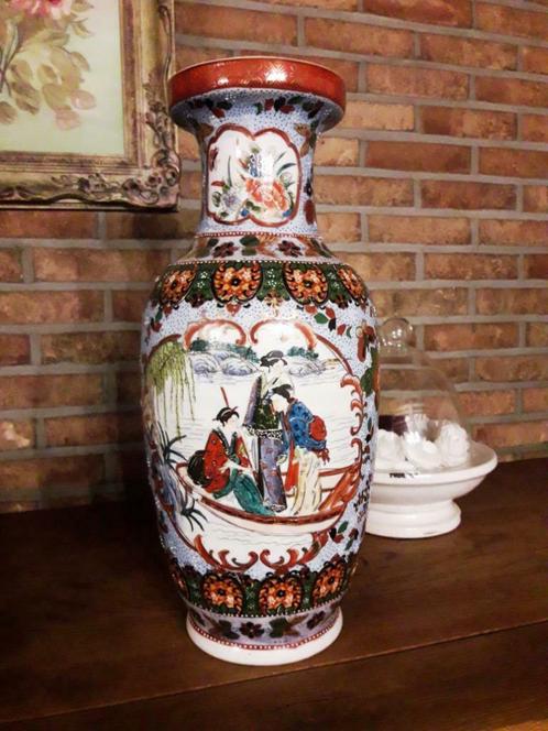 Oude Originele Chinese Vaas Hoogte = 47 cm Diameter = 21 cm, Antiquités & Art, Antiquités | Vases, Enlèvement ou Envoi