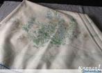 Wit / groen rond tafellaken, Huis en Inrichting, Keuken | Textiel, Ophalen of Verzenden, Gebruikt