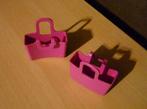 Set van 4 fuchsia paarse theezakjes houders van Koziol, Huis en Inrichting, Keuken | Servies, Ophalen of Verzenden, Gebruikt