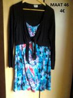 Kleurige jurk met bolero eraan vast maat 46, Overige kleuren, Maat 46/48 (XL) of groter, Ophalen of Verzenden, Gedragen