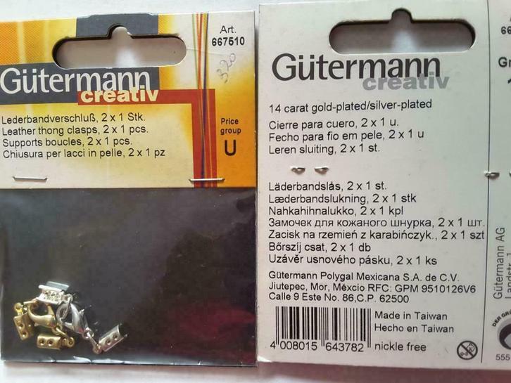 sieraden accessoires gesphouders 667510 Gütermann Créativ, Hobby en Vrije tijd, Kralen en Sieraden maken, Nieuw, Ophalen of Verzenden