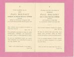 DP Nijveraar Paul Holvoet, Verzamelen, Bidprentjes en Rouwkaarten, Verzenden, Bidprentje