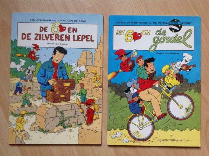 De 6 en de zilveren lepel - Nrs 1&2 - sc - 1e druk - 1992/93, Boeken, Stripverhalen, Gelezen, Meerdere stripboeken, Ophalen of Verzenden