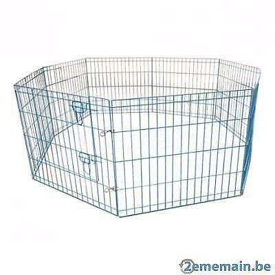 Enclos 8 panneaux bleu enclos chien parc chien cage NEUF, Animaux & Accessoires, Accessoires pour chiens, Neuf, Envoi