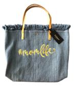 Sac de plage en toile Giuliano, sac shopping - Neuf, Shopper, Bleu, Envoi, Neuf