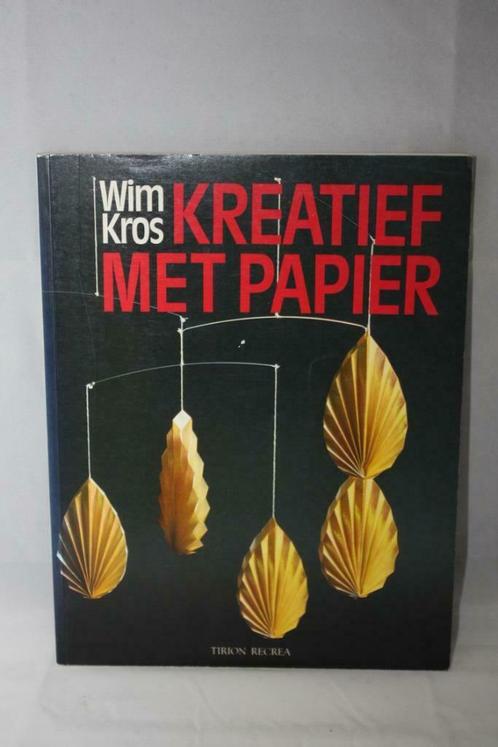 Boek - Kreatief met Papier - Wim Kros - 1987 - Mooie staat, Livres, Loisirs & Temps libre, Utilisé, Scrapbooking et Bricolage