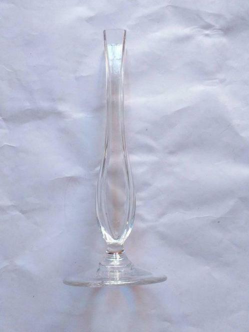 Vase transparent sur pied 23 cm, Maison & Meubles, Accessoires pour la Maison | Vases, Utilisé, Enlèvement ou Envoi