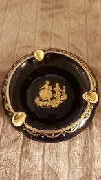 Limoges Castel asbak ashtrey gold blue porcelaine 22 K gold, Ophalen of Verzenden