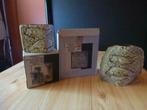 2 leuke decoratieve vaasjes - nieuw in verpakking, Ophalen, Steen, Overige kleuren, Nieuw