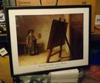 Cadre décoratif avec photo peinture Rembrandt, Enlèvement ou Envoi, Utilisé, Bois