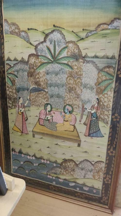 batik. Peinture sur soie., Antiquités & Art, Art | Art non-occidental, Enlèvement