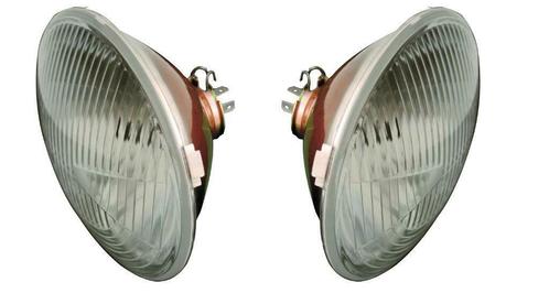 Koplampen 7 inch H4 - Zonder/Met stadslicht - LHD - Bol glas, Auto-onderdelen, Verlichting, Oldtimer onderdelen, Overige automerken
