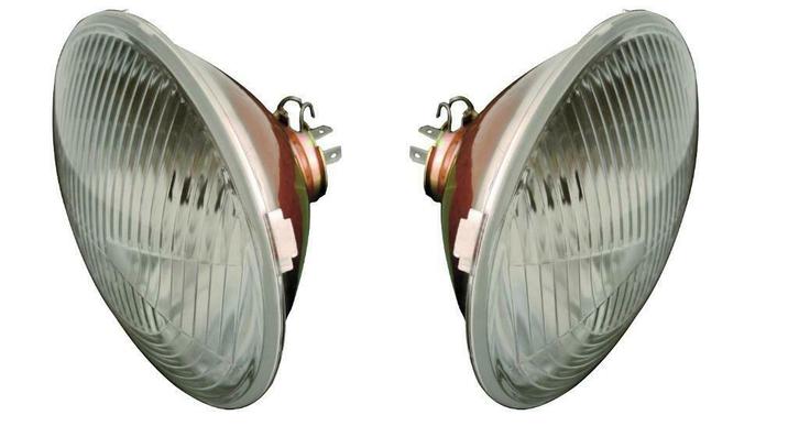 Koplampen 7 inch H4 - Zonder/Met stadslicht - LHD - Bol glas, Auto-onderdelen, Verlichting, Oldtimer onderdelen, Overige automerken