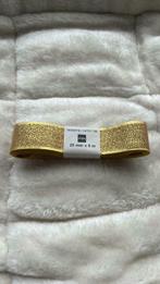 Glanzend gouden sierlint metallic 25 mm *nieuw*, Ophalen of Verzenden, Nieuw, Lint, Band of Elastiek