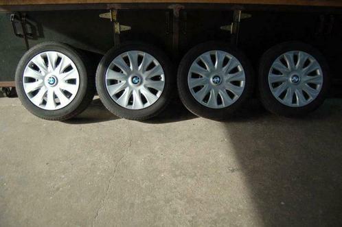 109_  4X (SET) BMW velgen 16"+ merkbanden+ nieuwe wieldeksel, Auto-onderdelen, Banden en Velgen, Band(en), 16 inch, 195 mm, Gebruikt