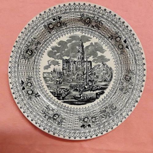 Porseleinen bord J. B. Cappellemans Ainé Jemmapes 19e eeuw, Antiek en Kunst, Antiek | Servies los, Ophalen
