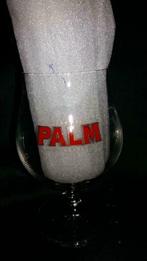 glas op voet - rode letters PALM - 0,25 l, Glas of Glazen, Ophalen of Verzenden, Palm