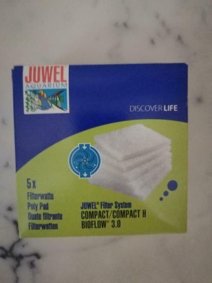 Set filterwatten Juwel en 3 visnetten, Dieren en Toebehoren, Vissen | Aquaria en Toebehoren, Zo goed als nieuw, Overige typen