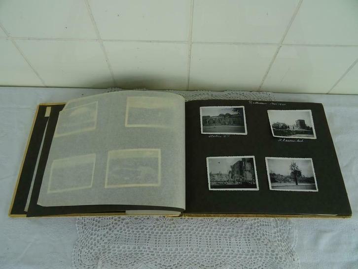 Antiek fotoalbum 1939-1959 Bombardement Rotterdam curiosa, Antiek en Kunst, Antiek | Boeken en Manuscripten, Ophalen of Verzenden