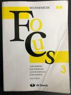 FOCUS 3 Bronnenboek  ASO Nederlands, Gelezen, ASO, Ophalen of Verzenden, De boeck