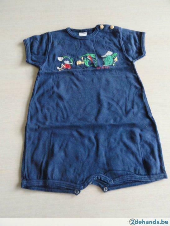 Donkerblauw kruippakje 'Babar', maat 86 / 2Y, Kinderen en Baby's, Babykleding | Maat 86, Gebruikt, Jongetje of Meisje, Pakje