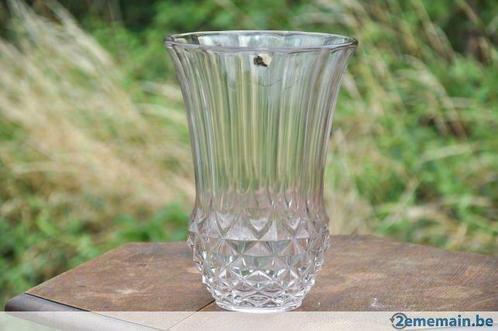 vase cristal val st lambert blanc taille diamant, Antiquités & Art, Antiquités | Verre & Cristal