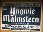 CONCERTAFFICHE YNGWIE MALMSTEEN EN SKYCLAD JUNI 199? VOORUIT, Deurposter of groter, Rechthoekig Liggend, Ophalen of Verzenden