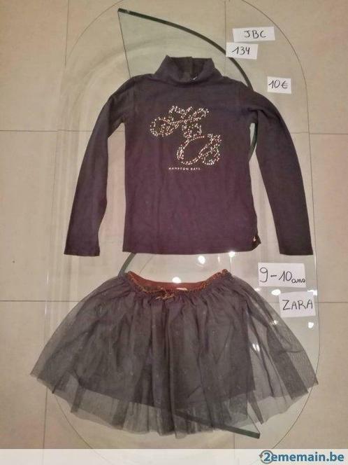 Vêtement fille : Ensemble ss-pull JBC 134 + jupe Zara 9/10a, Kinderen en Baby's, Kinderkleding | Maat 134, Gebruikt, Ophalen of Verzenden