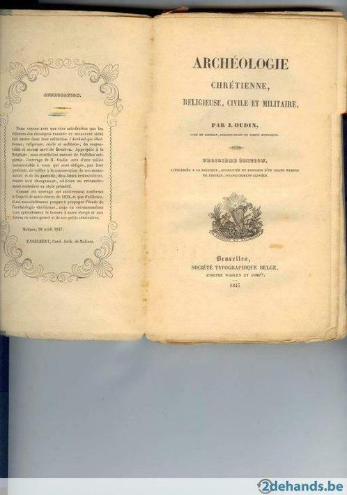 archéologie chrétienne, religieuse, civile et militaire-1847, Boeken, Kunst en Cultuur | Architectuur, Gelezen, Ophalen of Verzenden