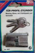 Duits YALE cilinderslot, met 3 sleutels, Doe-het-zelf en Bouw, Hang- en Sluitwerk, Nieuw, Overige typen, Ophalen of Verzenden