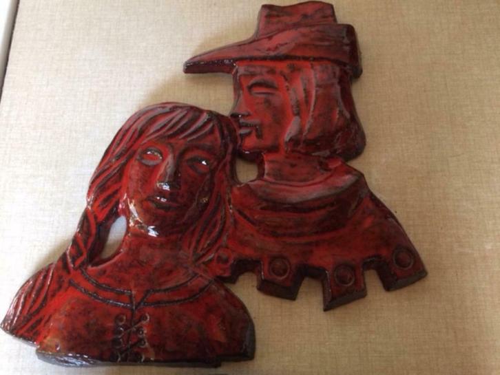 vintage keramiek wanddecoratie Tijl en Nele, Antiek en Kunst, Curiosa en Brocante, Ophalen