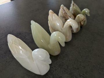 Lot de 5 cygnes en marbre (à vendre ou échanger)