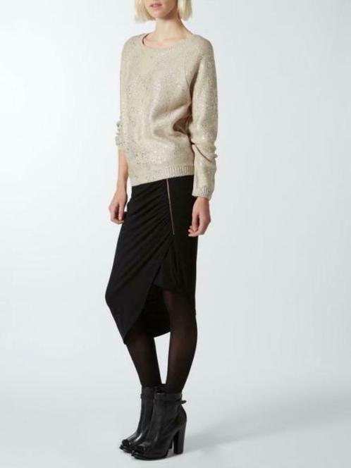 Jupe asymétrique noire 'LABEL LAB' House of Fraser (12 UK), Kleding | Dames, Jurken, Nieuw, Maat 38/40 (M), Zwart, Knielengte