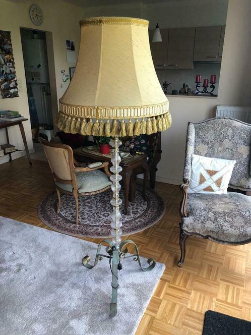 Staanlamp met lampenkap (vintage), Maison & Meubles, Lampes | Autre, Utilisé, Enlèvement