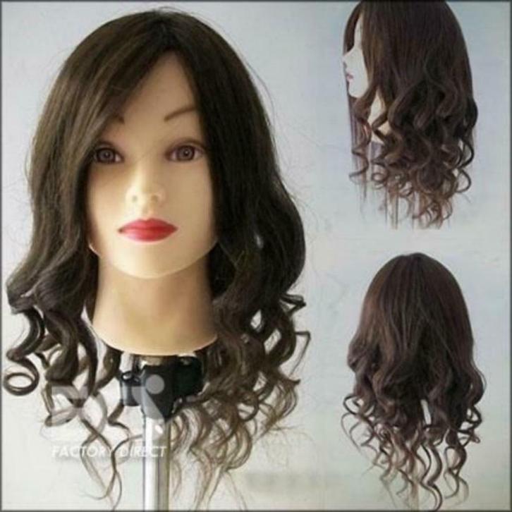 Nieuw Oefenhoofd/Kappershoofd/Trainingshoofd 100% Echt Haar!, Bijoux, Sacs & Beauté, Beauté | Soins des cheveux, Neuf, Enlèvement ou Envoi