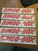 Originele sticker bimbo box + 60 jaar oud, Enlèvement ou Envoi