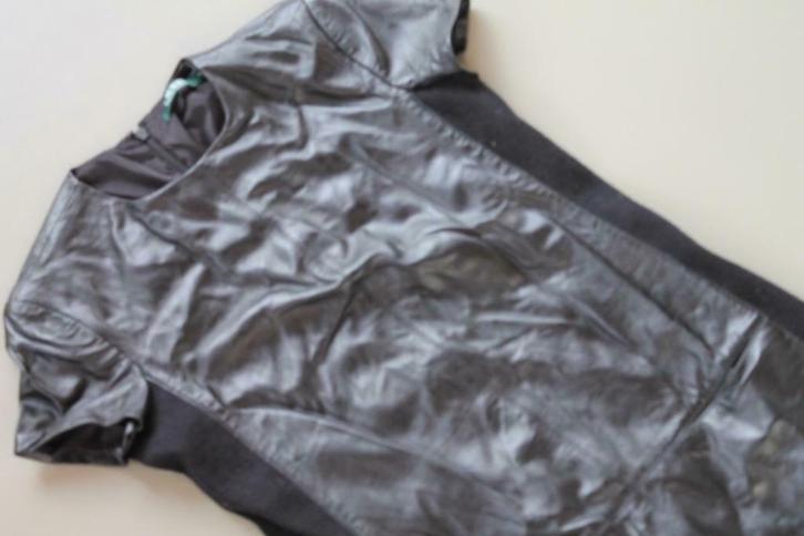 ZGAN boterzachte lamslederen jurk Ralph Lauren, Kleding | Dames, Jurken, Zo goed als nieuw, Maat 36 (S), Zwart, Boven de knie