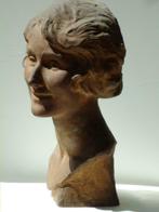 1923 Eug. De Bremaecker terracotta buste dédicacé AMBROSINI, Antiek en Kunst, Ophalen