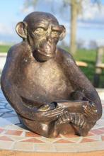 De aap die leest (dierlijk brons), Antiek en Kunst, Ophalen of Verzenden